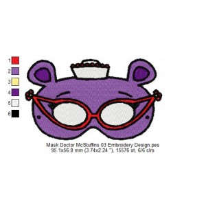Mask Doctor McStuffins 03 Embroidery Design